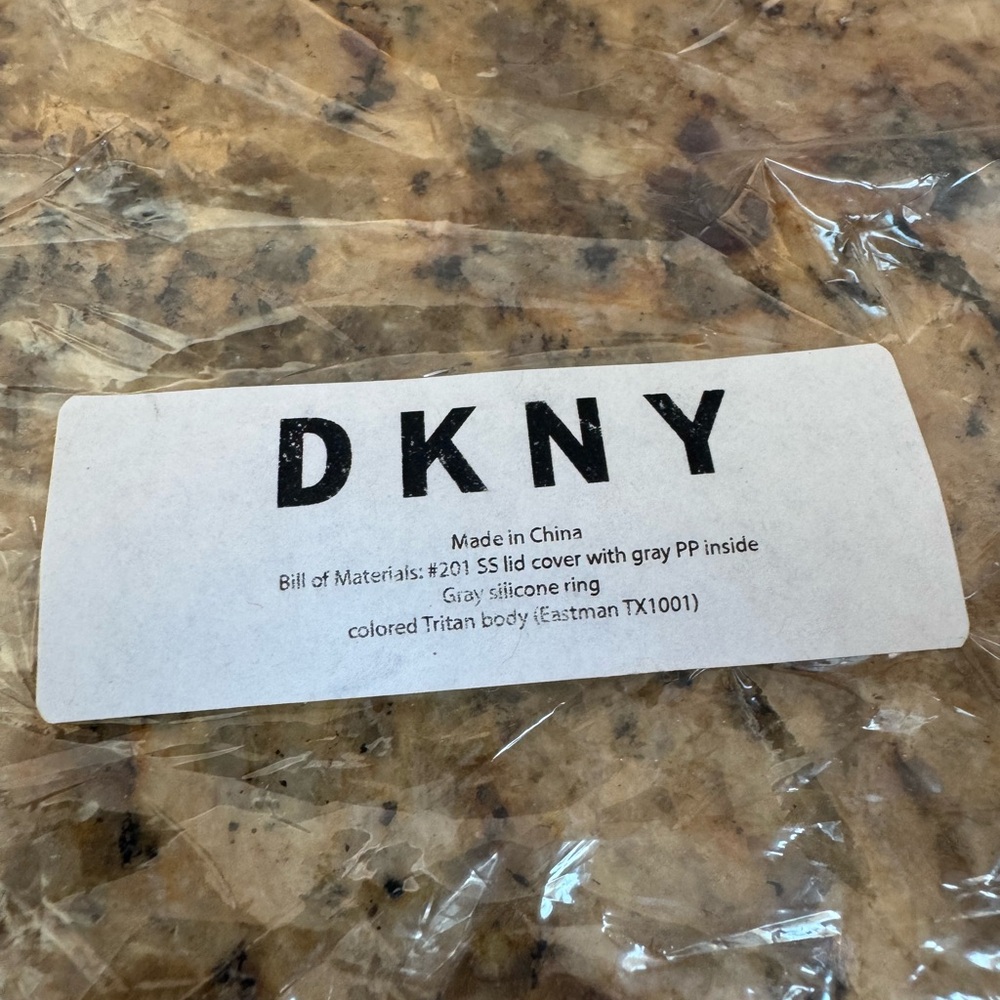 DKNY Sport Black and Silver Water Bottle: New - Picture 2 of 3
